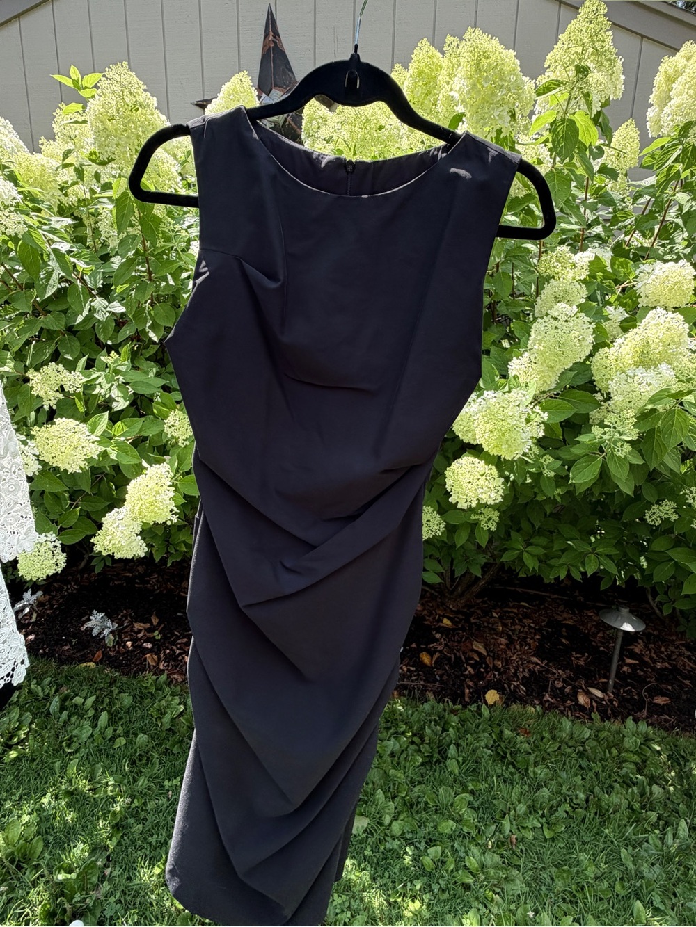 Studio Black Sleeveless Draped Midi Dress - Picture 1 of 4